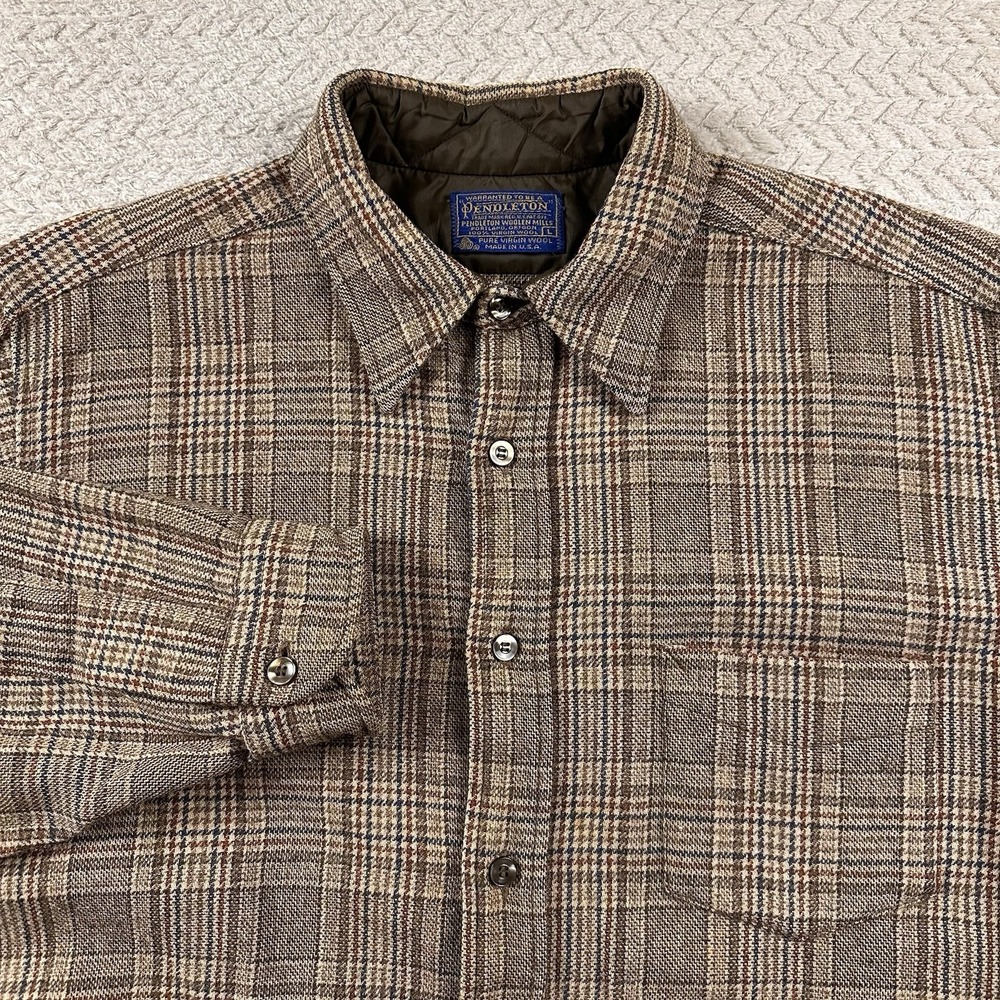 VTG Pendleton Men's Large Pure Virgin Wool Long Sleeve USA Cabin Cozy Cottage